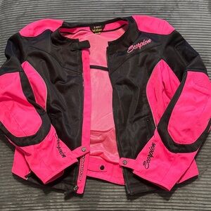 Scorpion Black and Pink Motorcycle Jacket (Size XL)